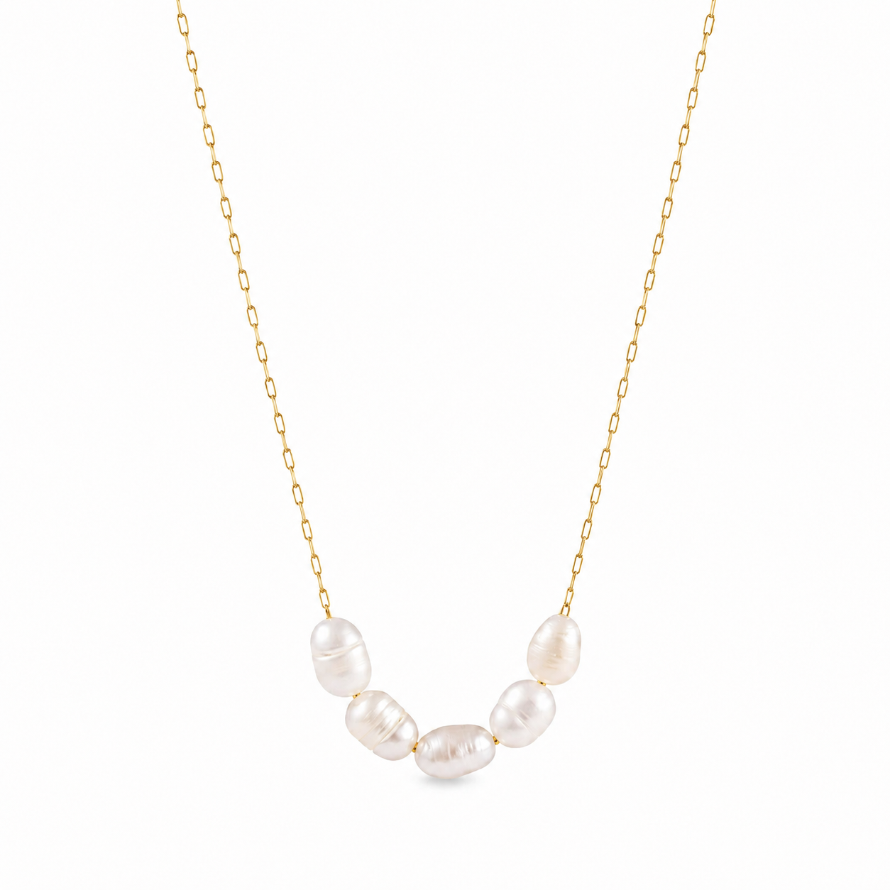 Nora Gold Pearl Cluster Necklace