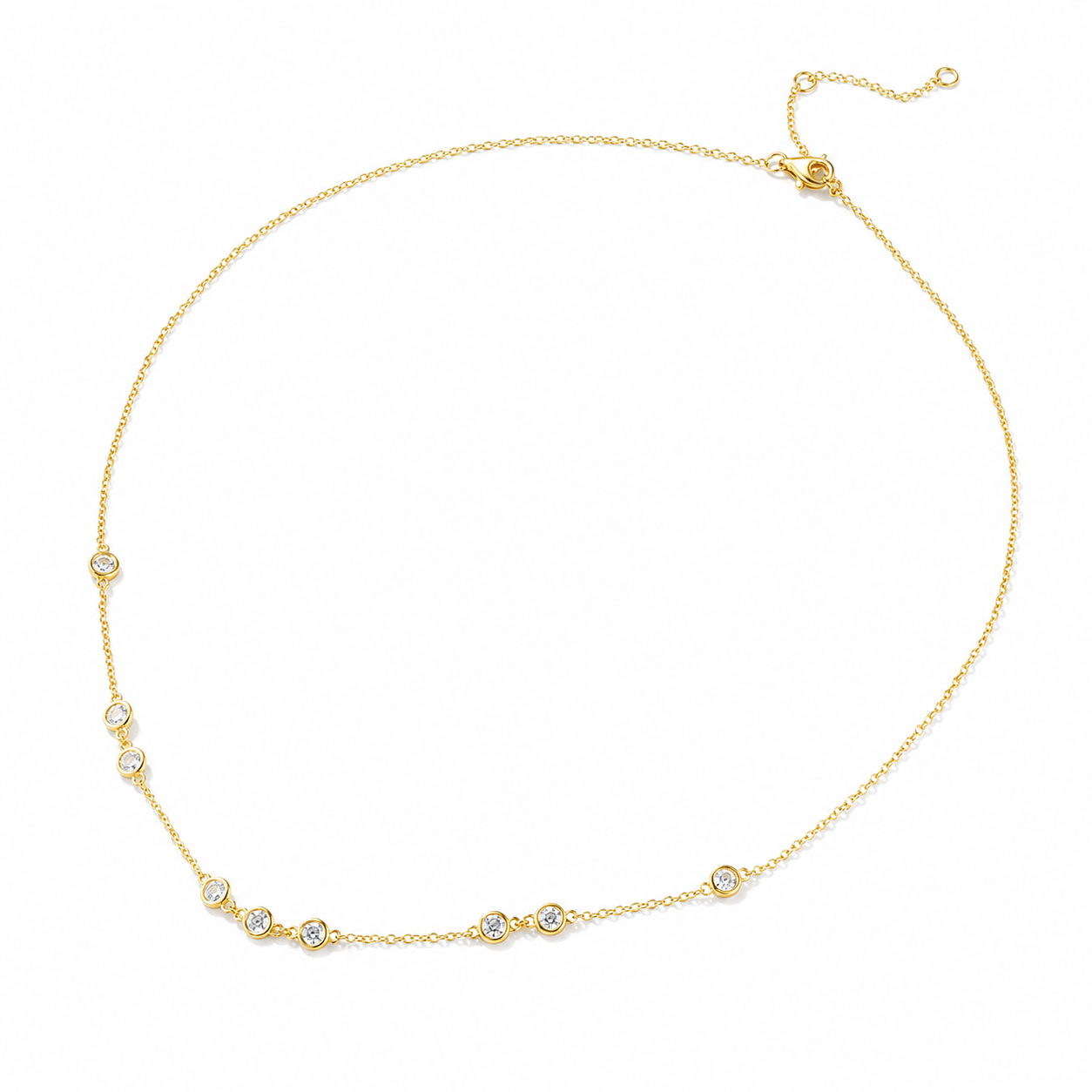 Renata Gold Twin Crystal Necklace