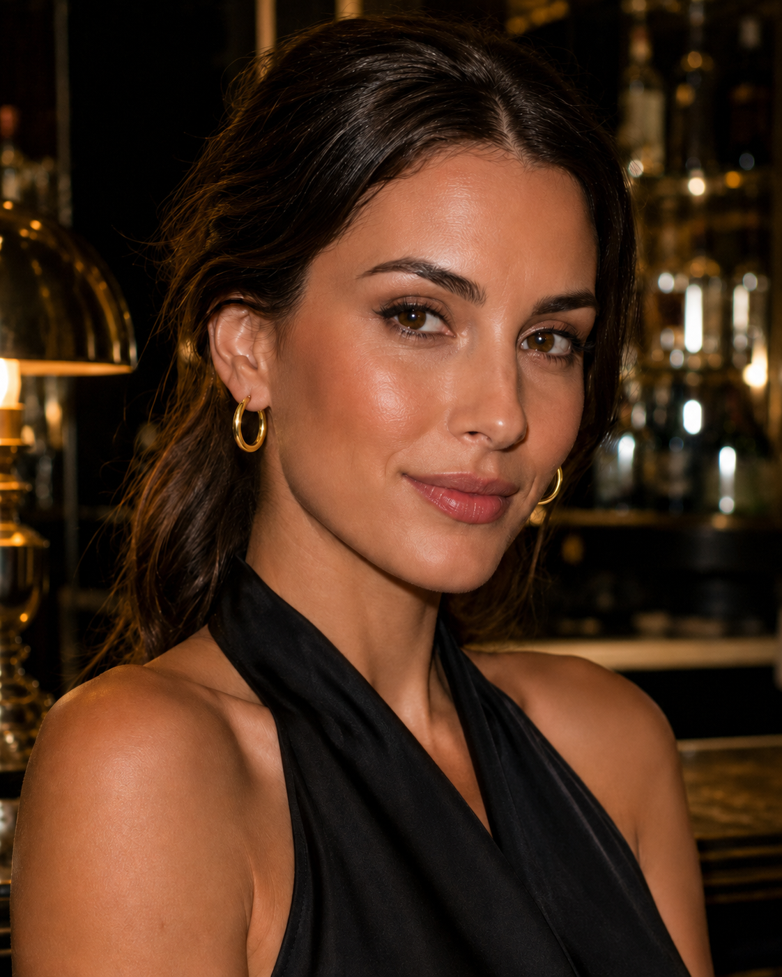 Margaux Gold Hoop Earrings, additional view