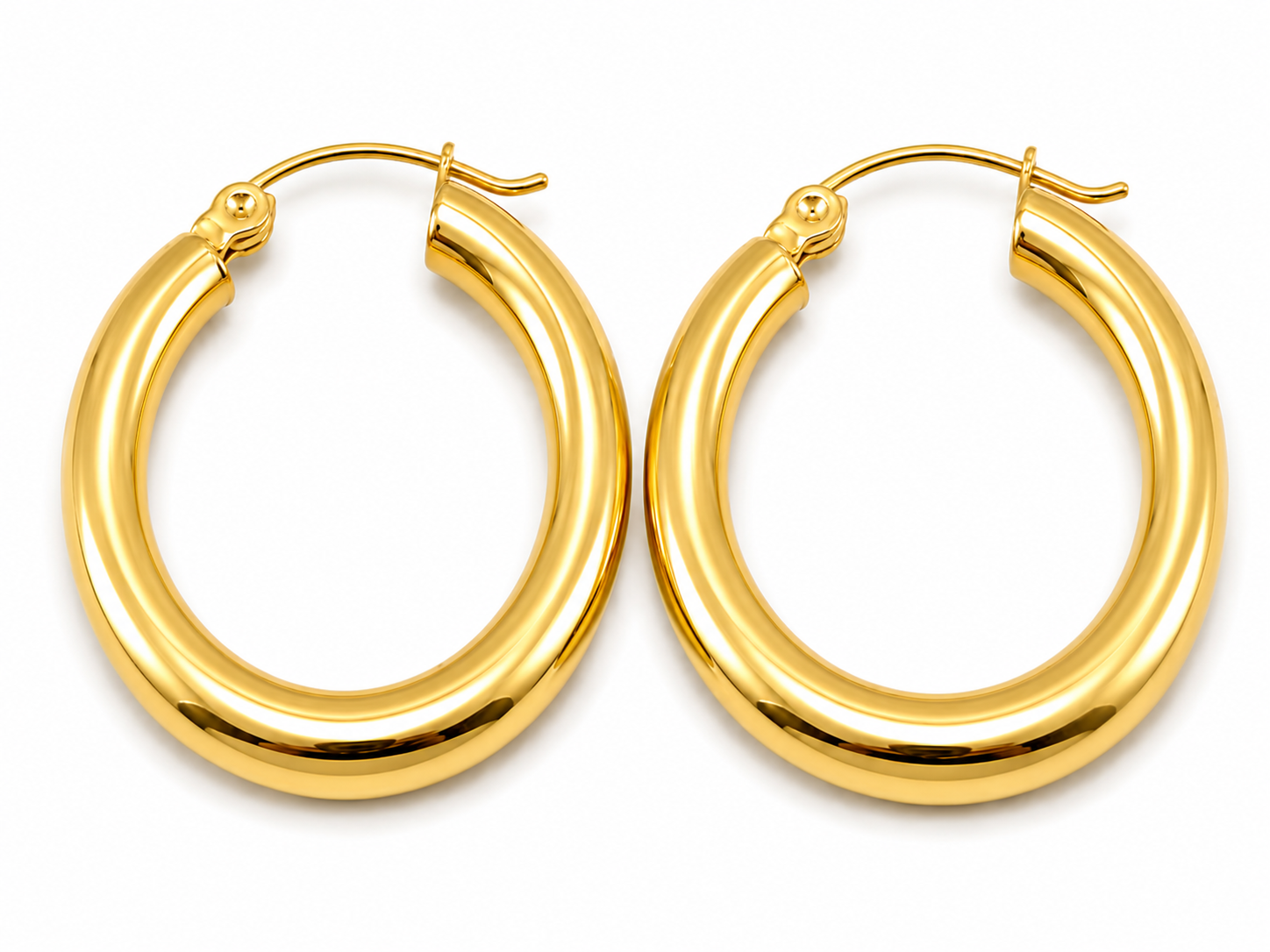 Rosalind Gold Hoop Earrings, detail