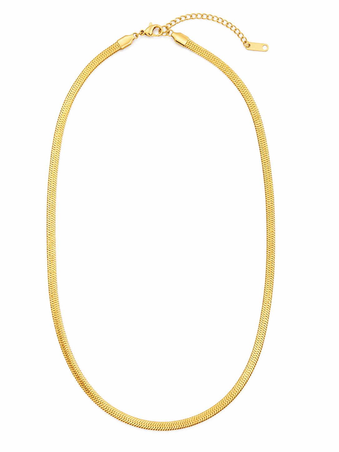 Marion Gold Curb Chain Necklace, front view