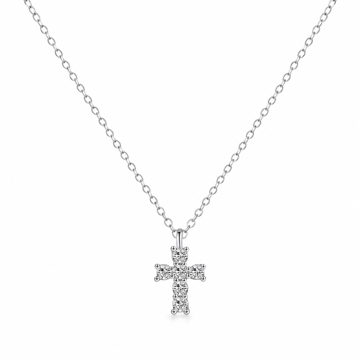 Vera Gold Mini Cross Necklace, styled