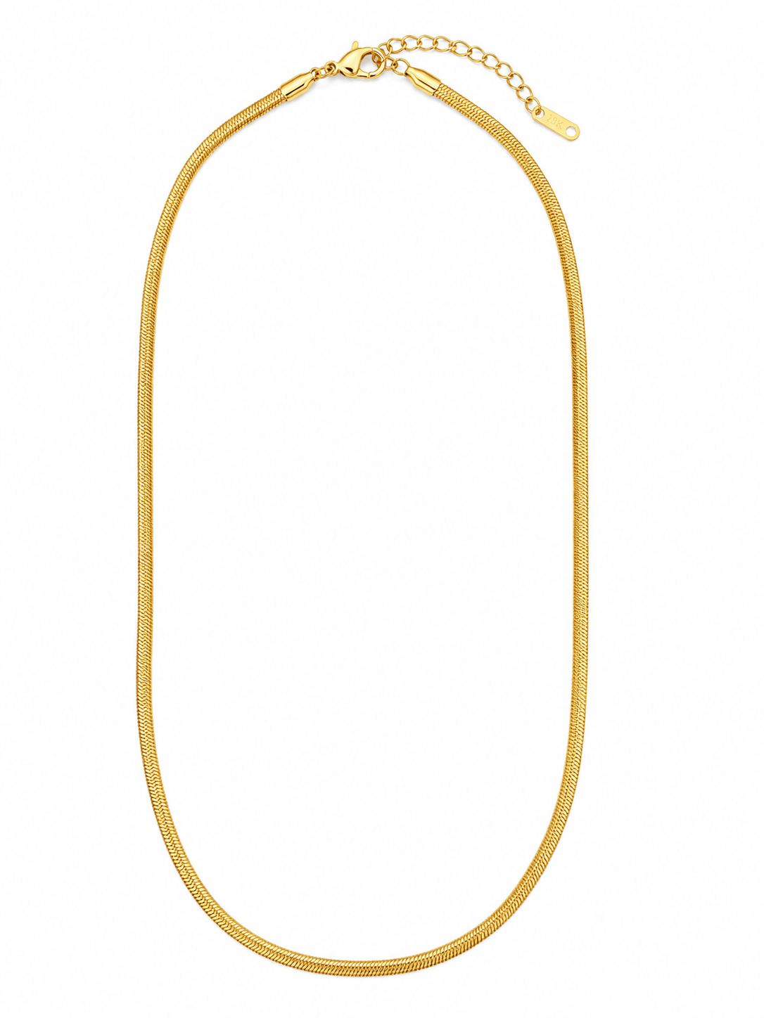 Adeline Gold Curb Chain Necklace, front view