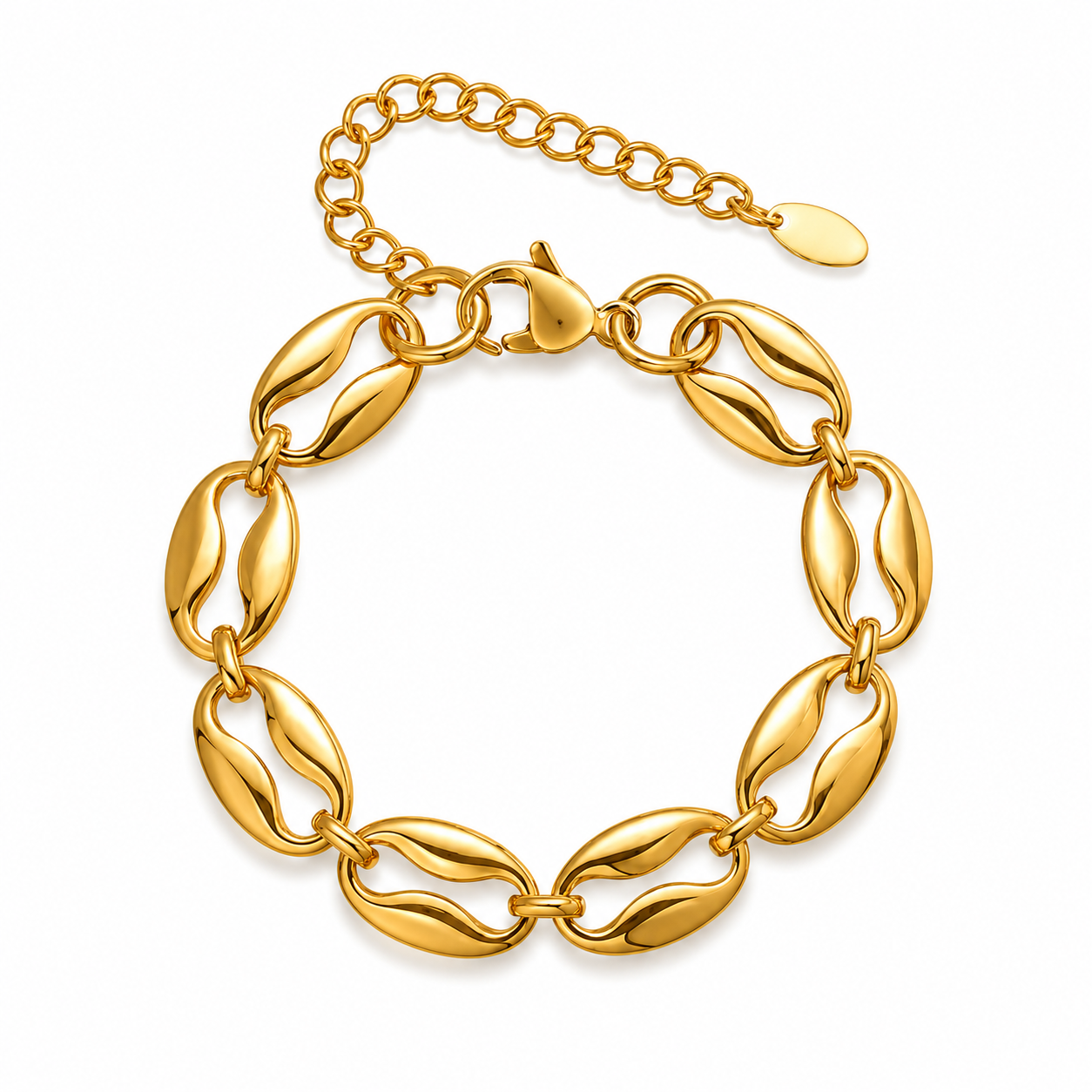 Simone Gold Oval Link Chain Bracelet