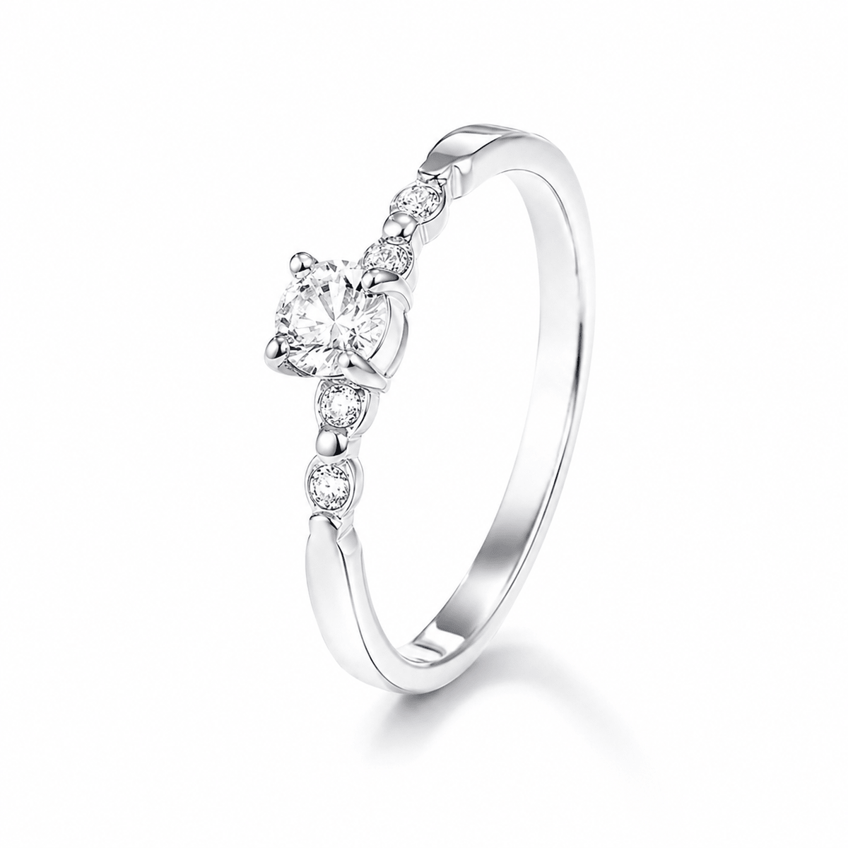 Side view of Calliope gold bar band ring showing the polished bar detail