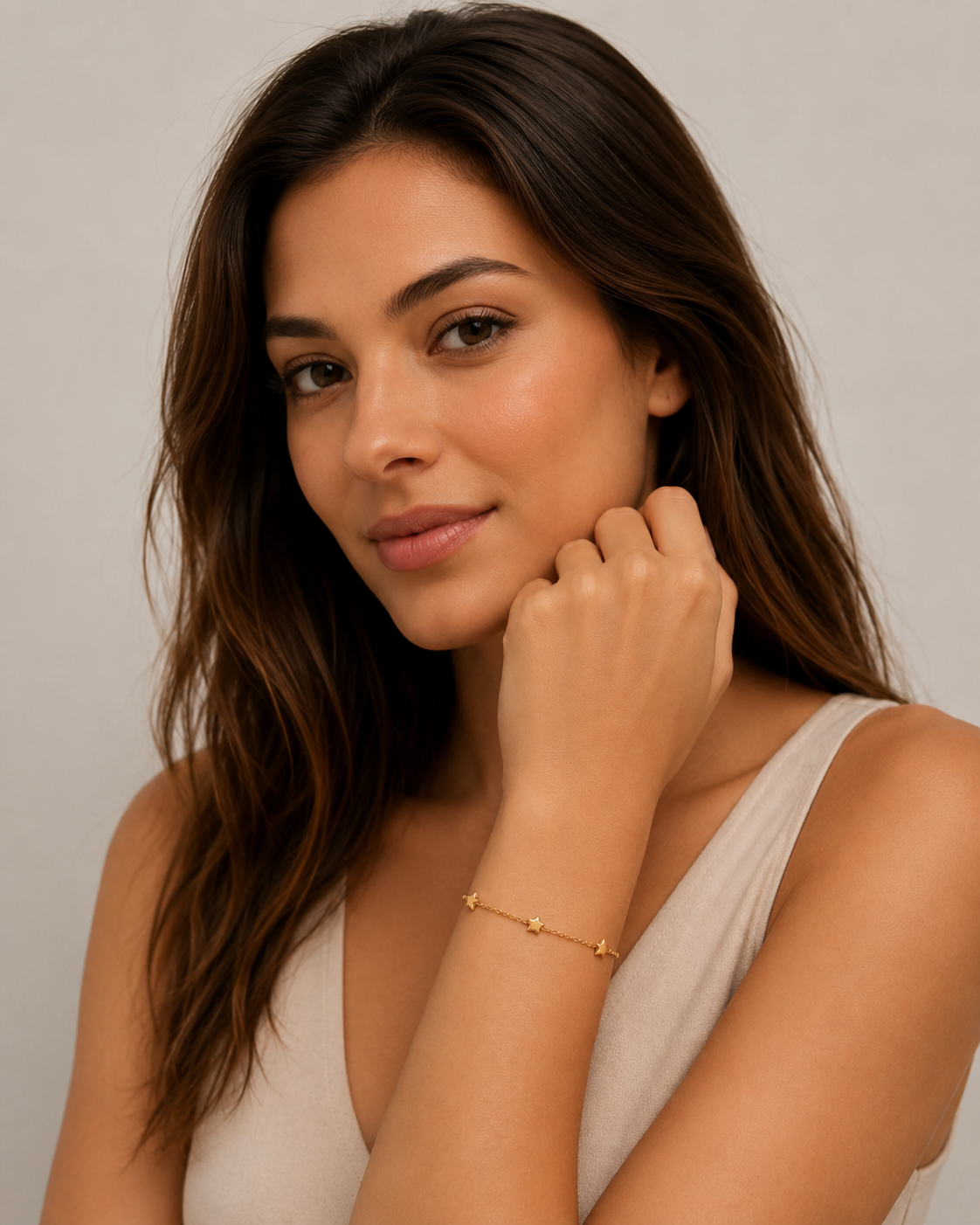 Frida Gold Star Charms Bracelet, additional view