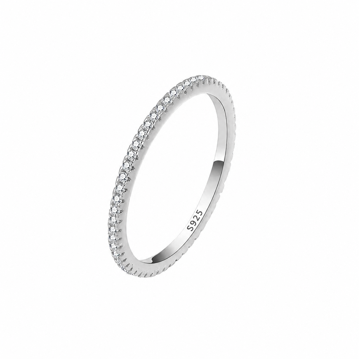Adriana Gold Crystal Geometric Ring, styled
