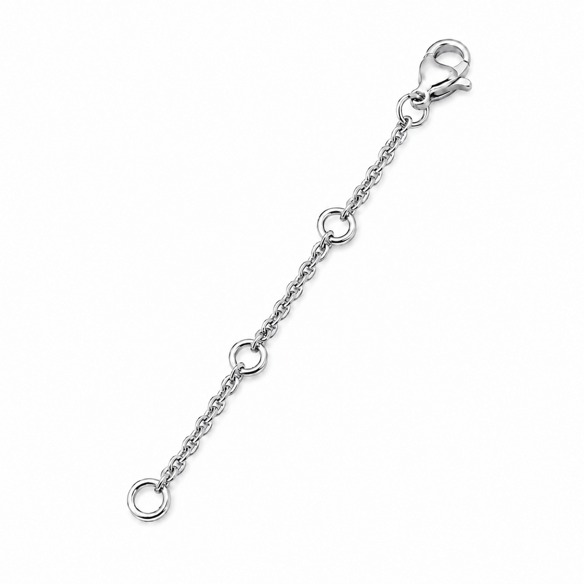 2-inch necklace extender attached to a necklace clasp to show how it adds length