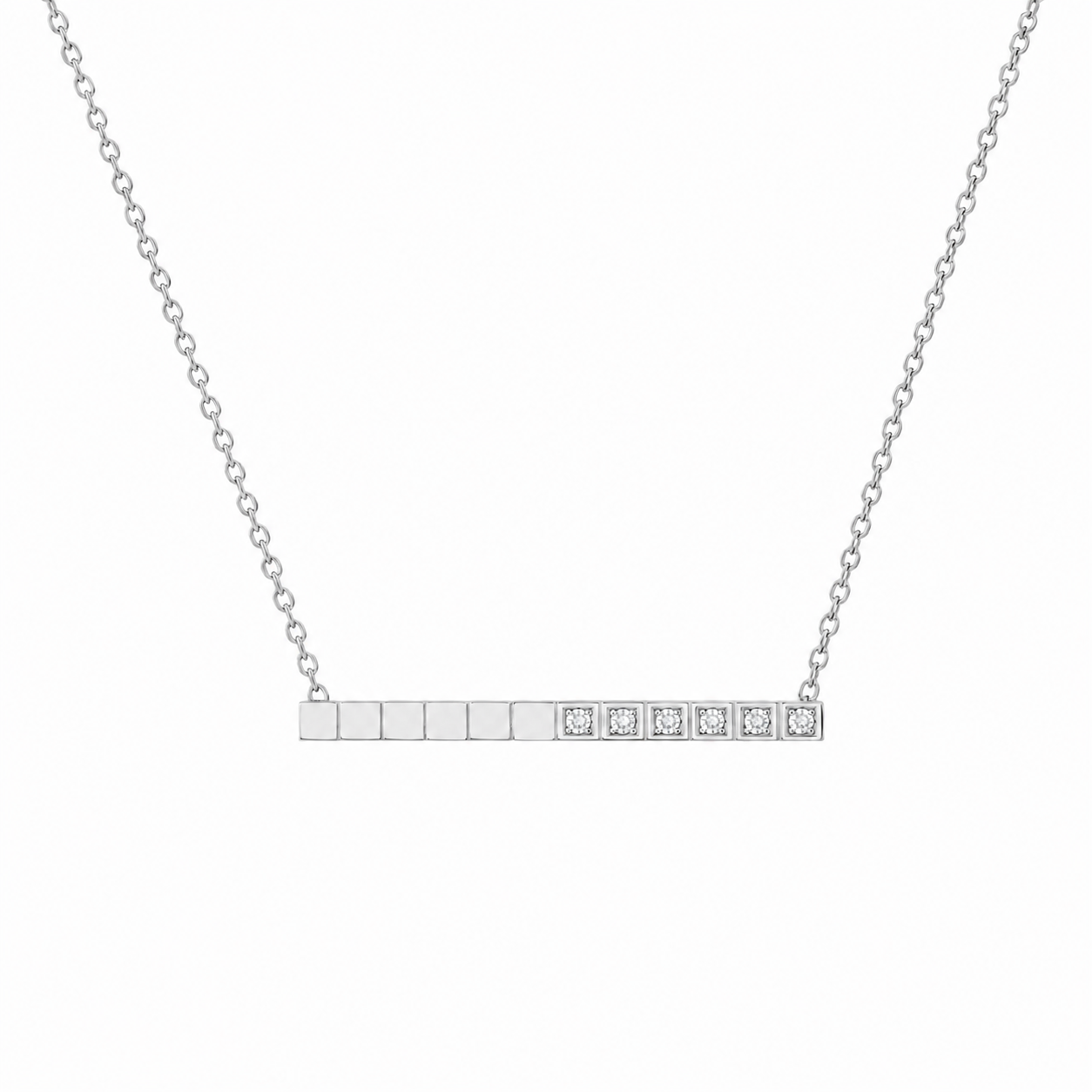 Opal Gold Bar Necklace, styled