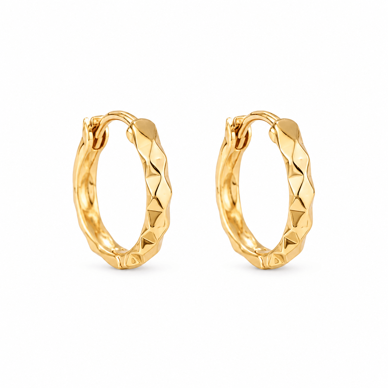 Bianca Gold Hoop Earrings, front view