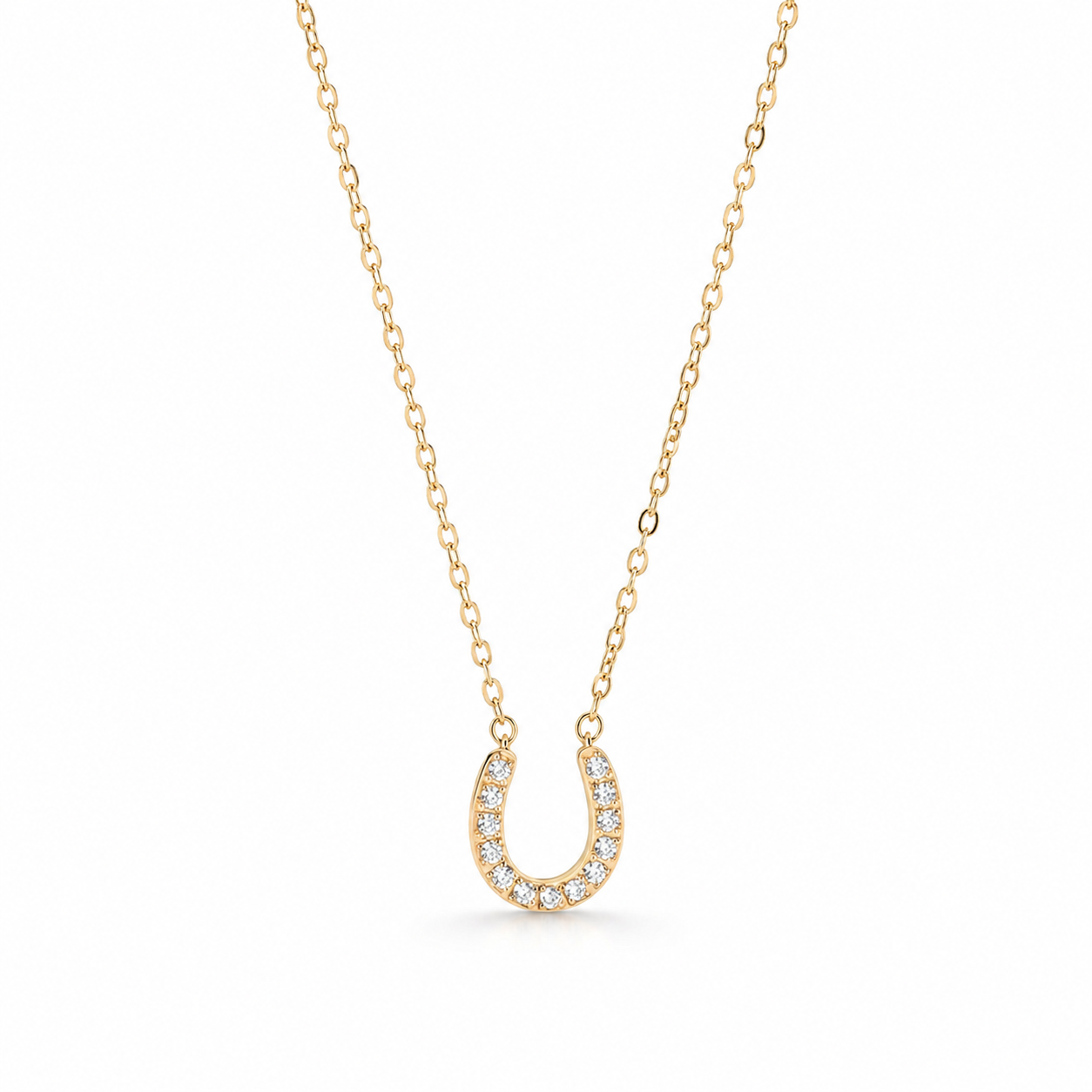 Jasmine Gold U-Bar Necklace