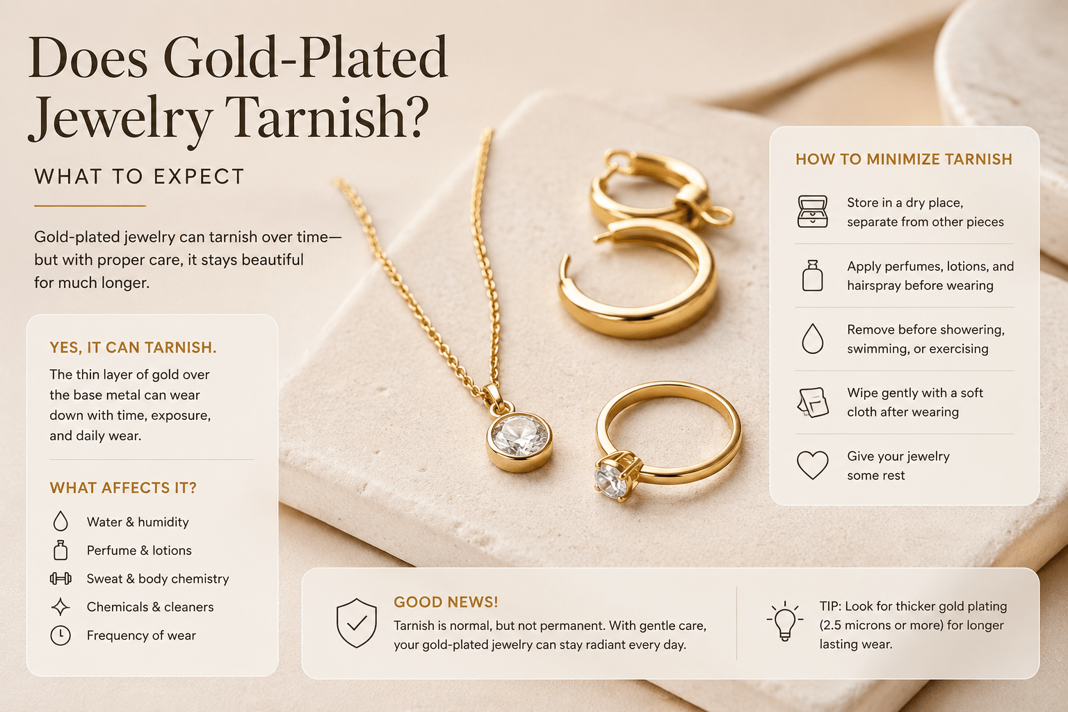 Does Gold-Plated Jewelry Tarnish? What to Expect