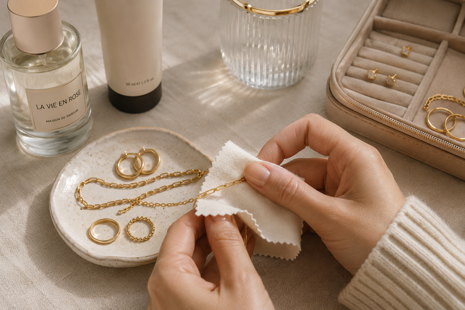 How to Care for 18K Gold Plated Jewelry