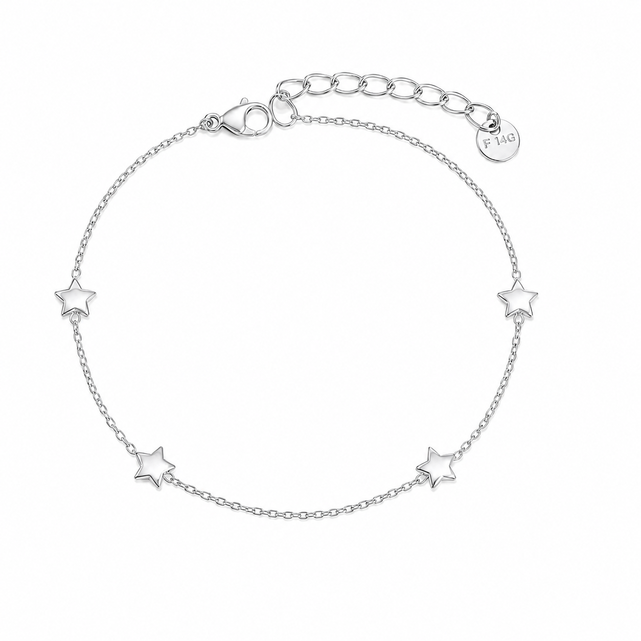 Frida Gold Star Charms Bracelet, styled