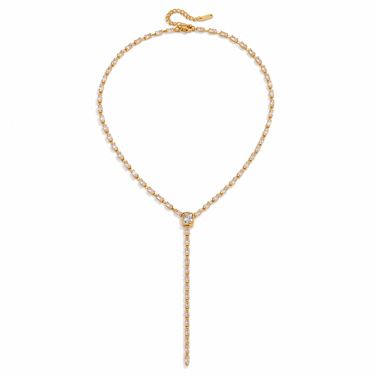 Ines Gold Y-Chain Necklace