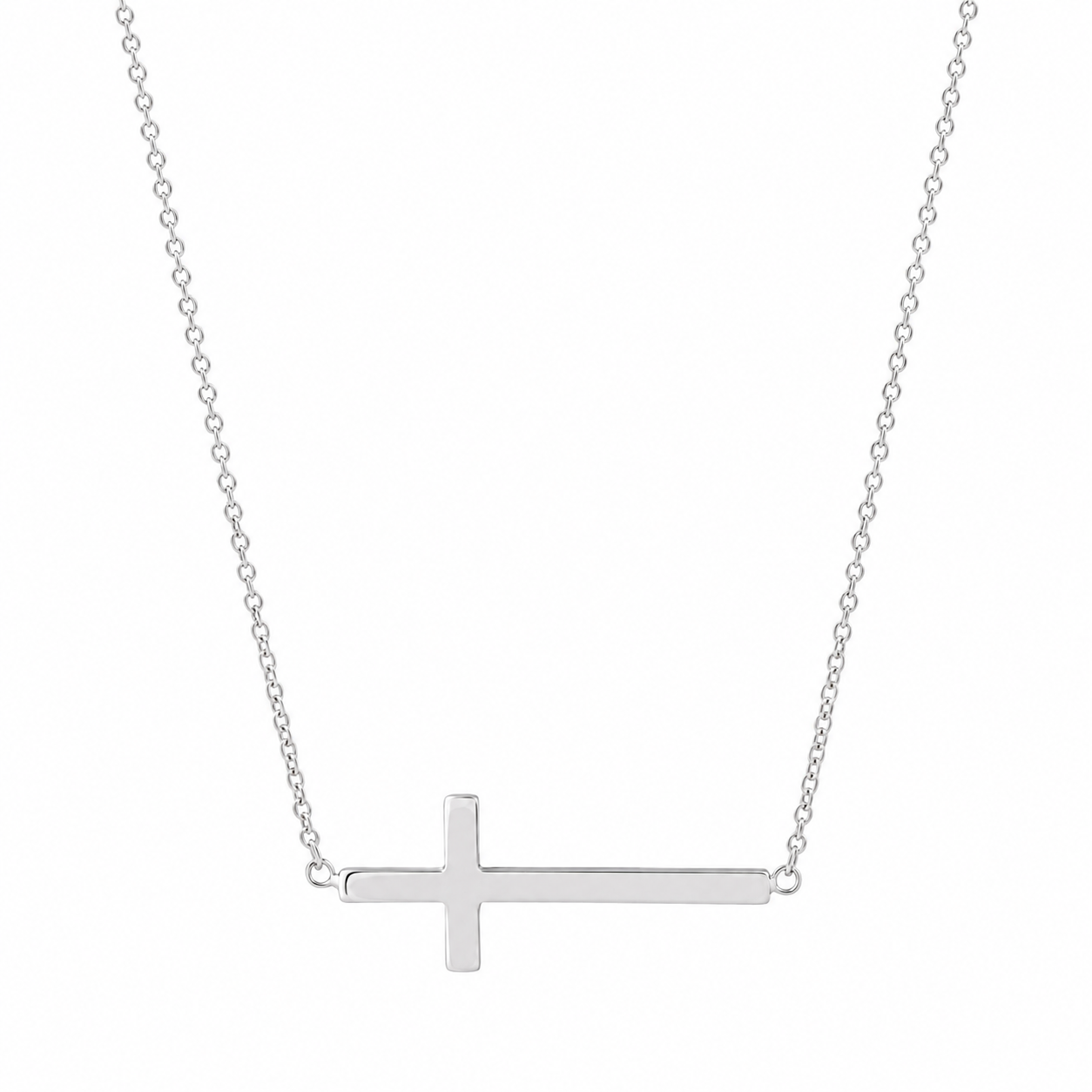 Stella Gold Cross Necklace, styled