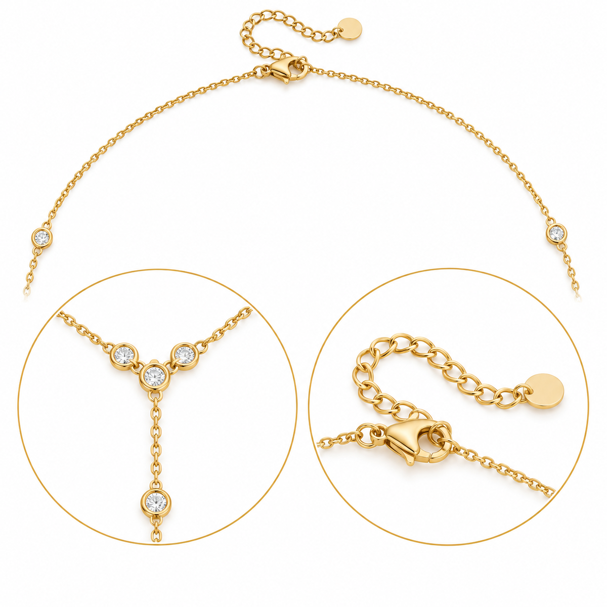 Eva Gold Y-Chain Necklace