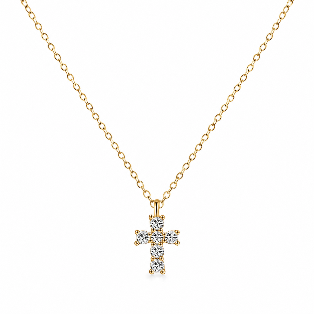 Vera Gold Mini Cross Necklace