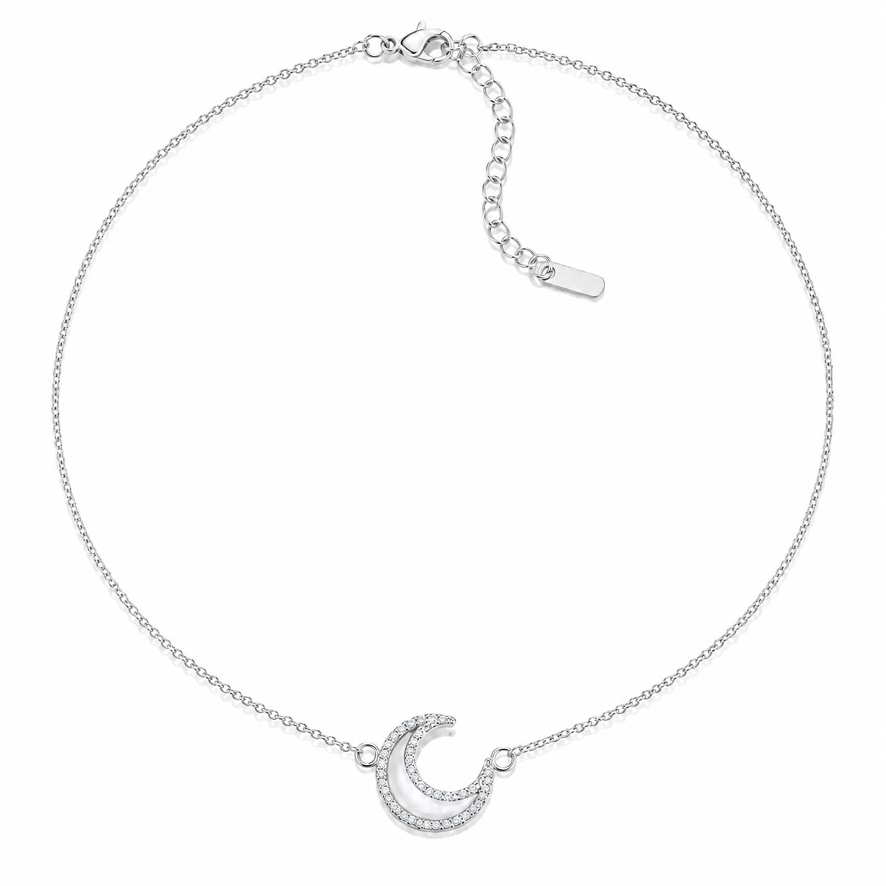 Nina Crystal Moon Necklace