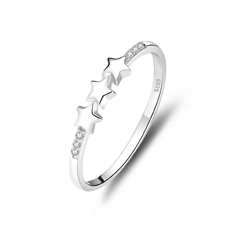 Fernanda Silver Star Crystal Ring