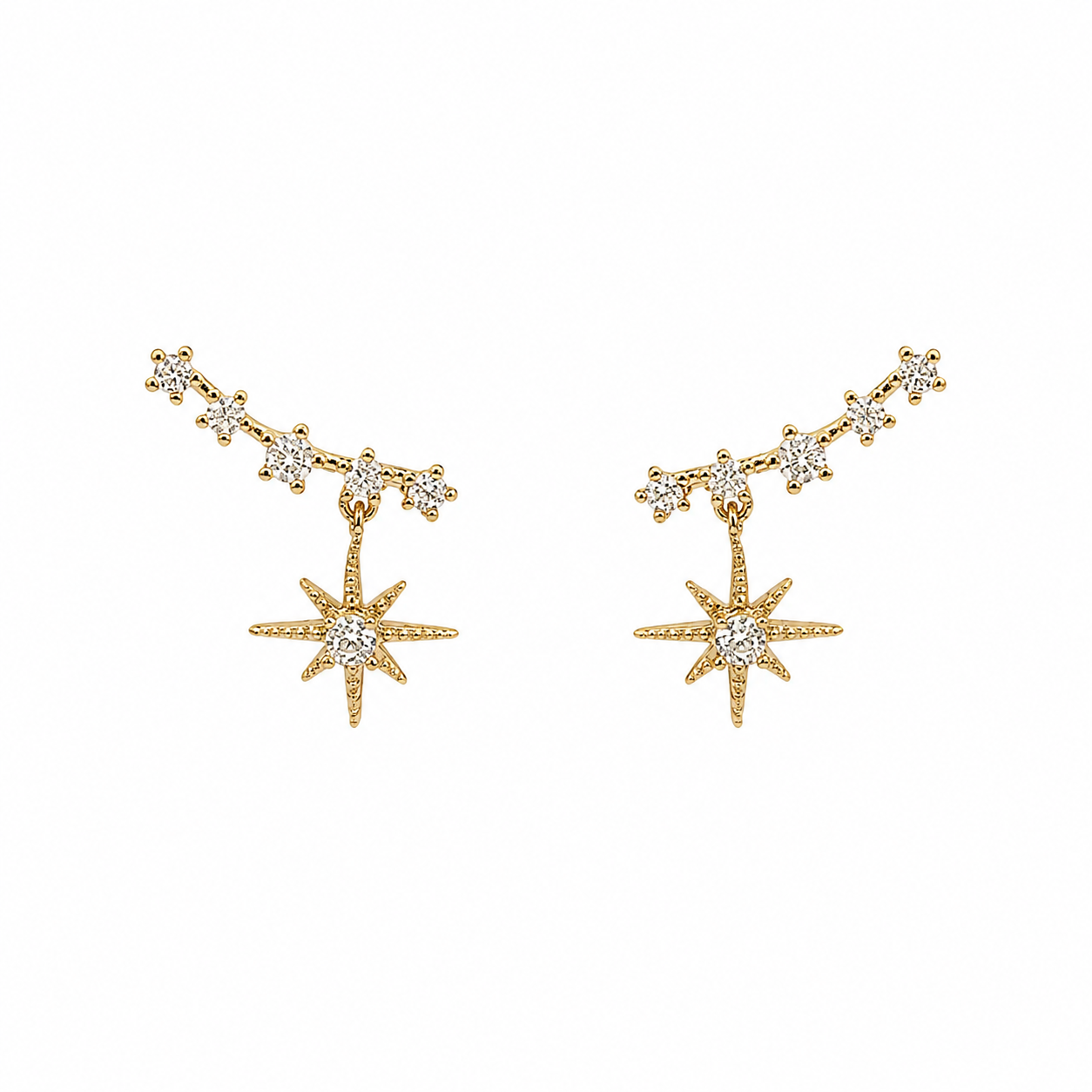 Maeve Gold Star Drop Earrings