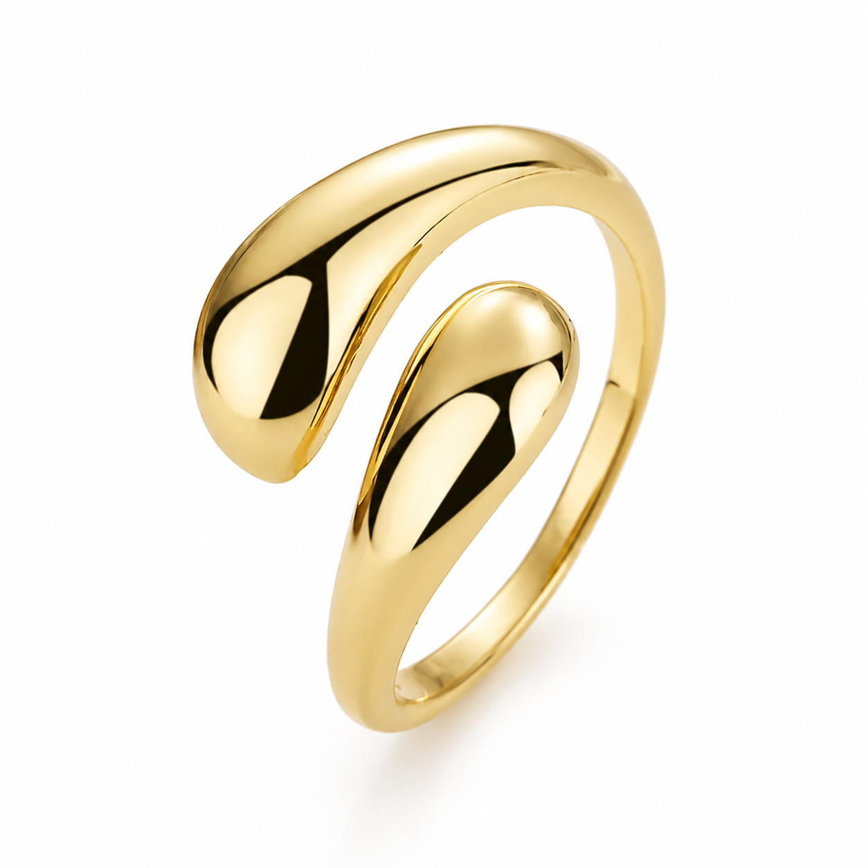 Positano Gold Bar Open Ring